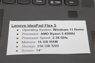 LENOVO IDEAPAD, WINDOWS 11, AMD RYZEN 5, 2.38GHZ, 16GB RAM, 256GB SSD, 14